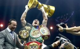 El boxeador ucraniano Oleksandr Usyk — campeón absoluto del mundo