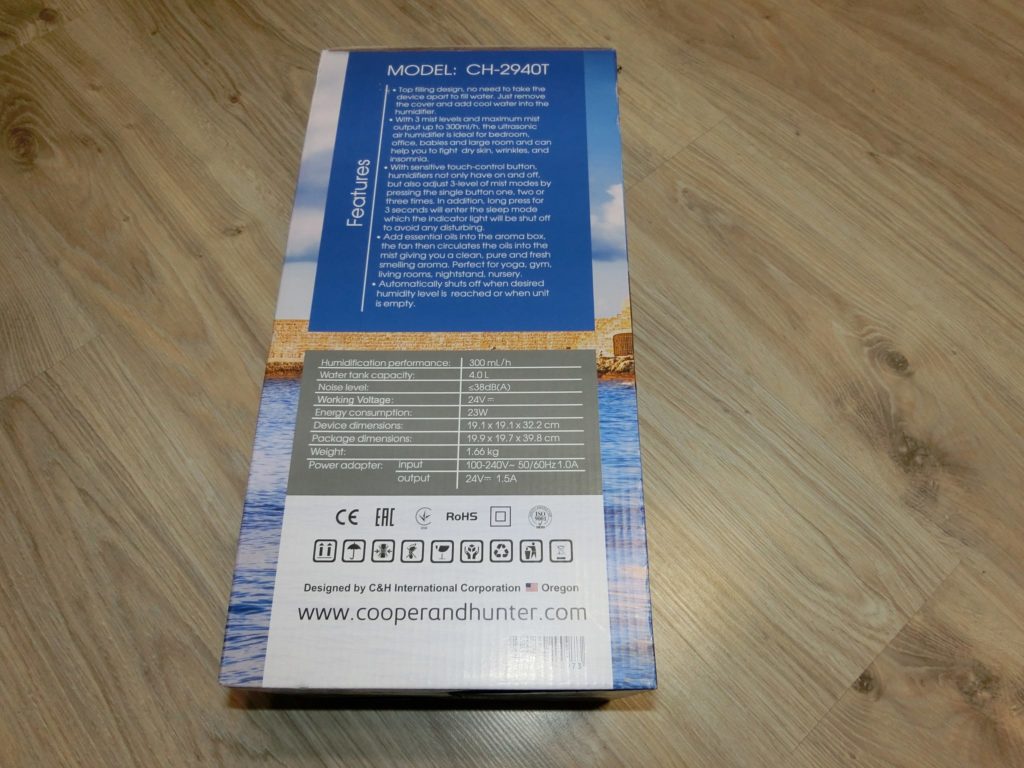 Home Humidifier: CH-2940T Crete Home Humidifier: CH-2940T Crete